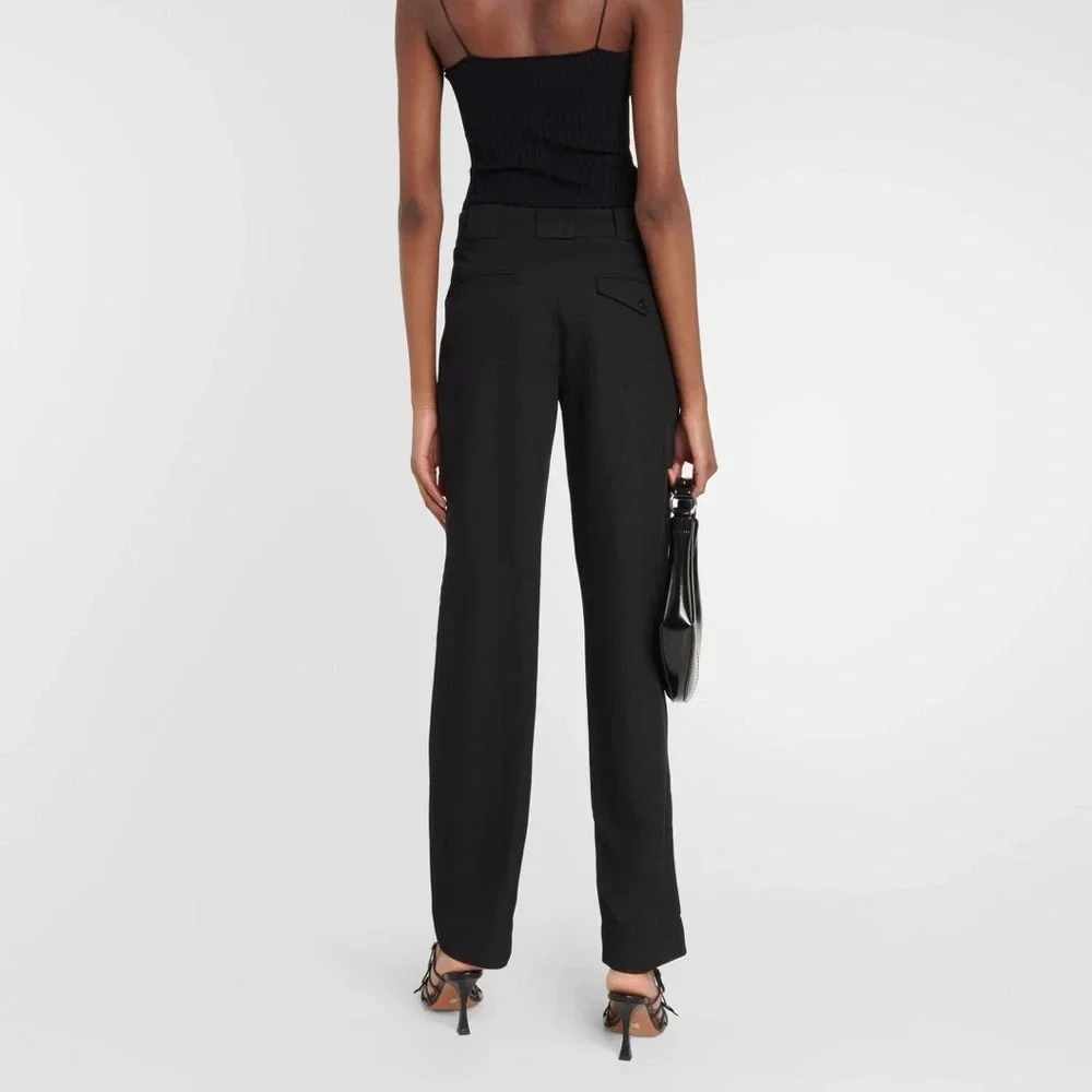 Proenza Schoeler White Label High-Rise Straight Trousers in Black Size 12 - Picture 2 of 13